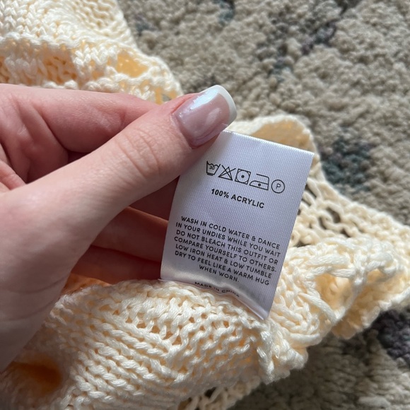 Peppermayo Sand & Stars Crochet Mini Skirt in Ivory - Picture 3 of 5